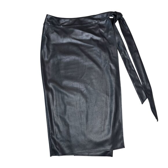Never Fully Dressed BUNDLE of 2 Wrap Faux Leather Midi Skirts With Waist tie 6 - Picture 6 of 11